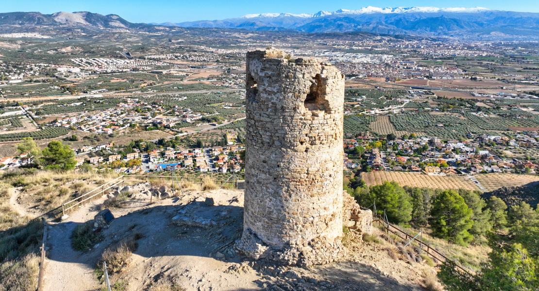 Vista aérea del torreón - Fotografía: Ayuntamiento de Albolote